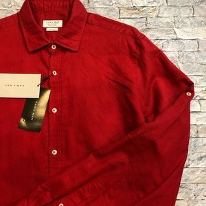 NWT XL Zara Man Red Button Up